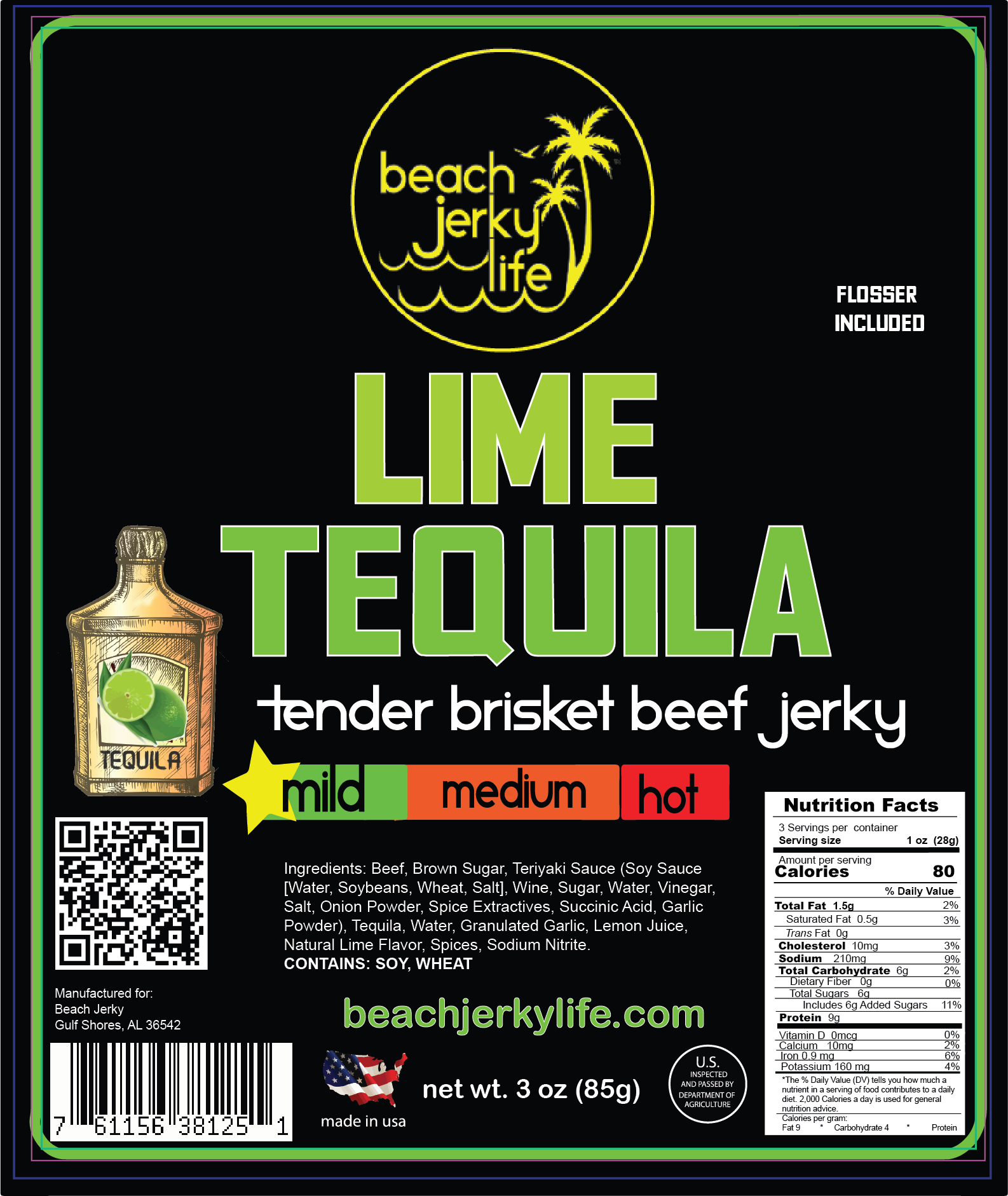 Lime Tequila Beef Jerky Gulf Shores Jerky Store