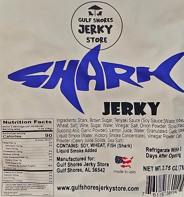Mako Shark is the fastest shark in the world Gulf Shores Jerky Store