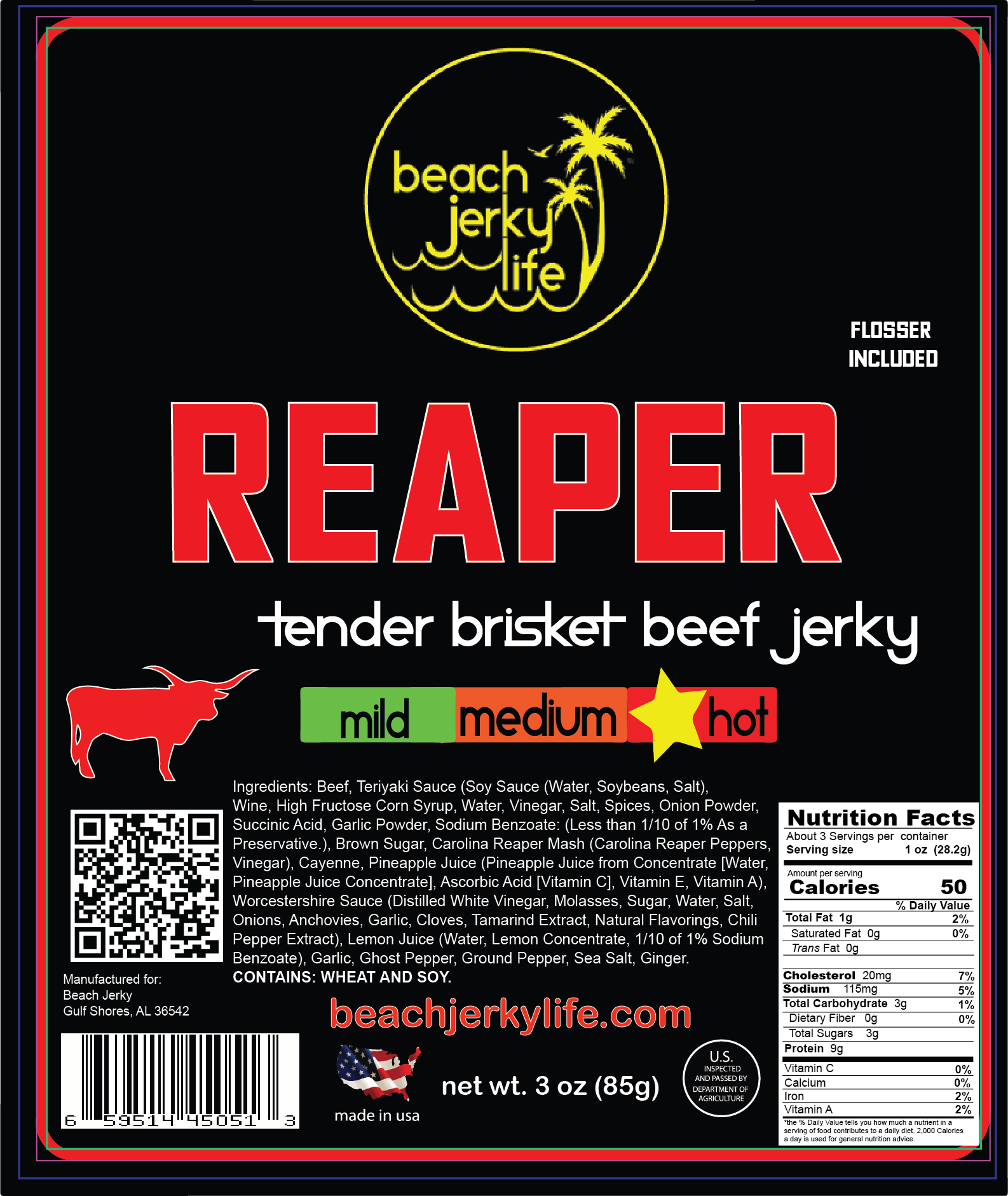 Reaper Beef Jerky from Beach Jerky Life Gulf Shores Jerky Store
